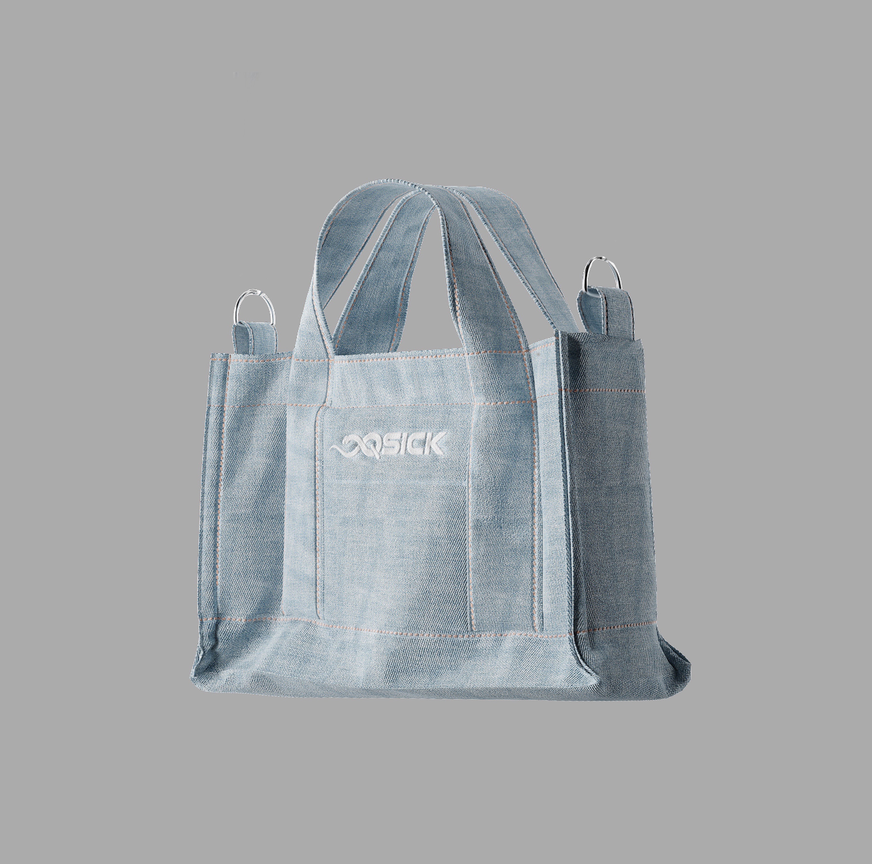 Denim Mini Tote Torbica – - Main Image